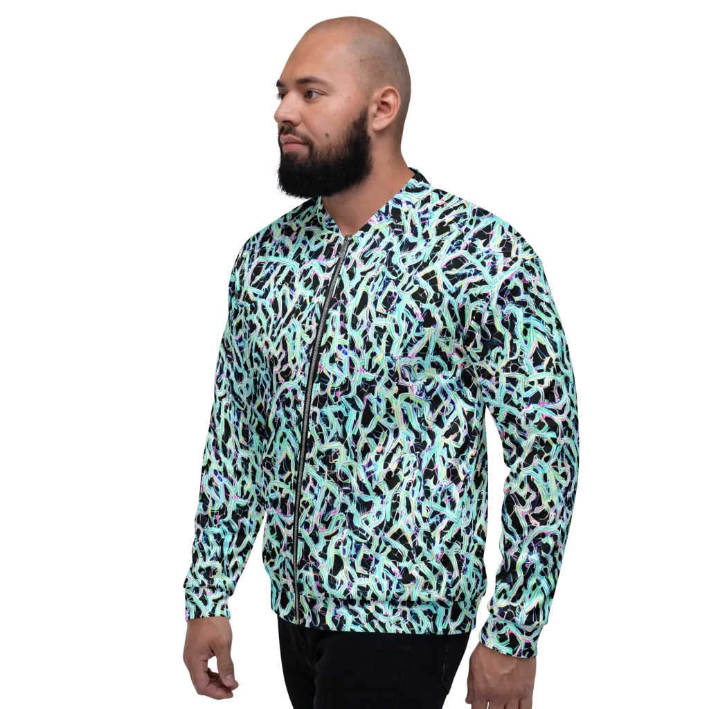 Quantum Weave on Bomber Jacket — Left