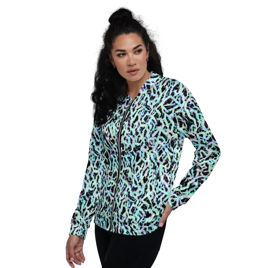 Quantum Weave on Bomber Jacket — Left