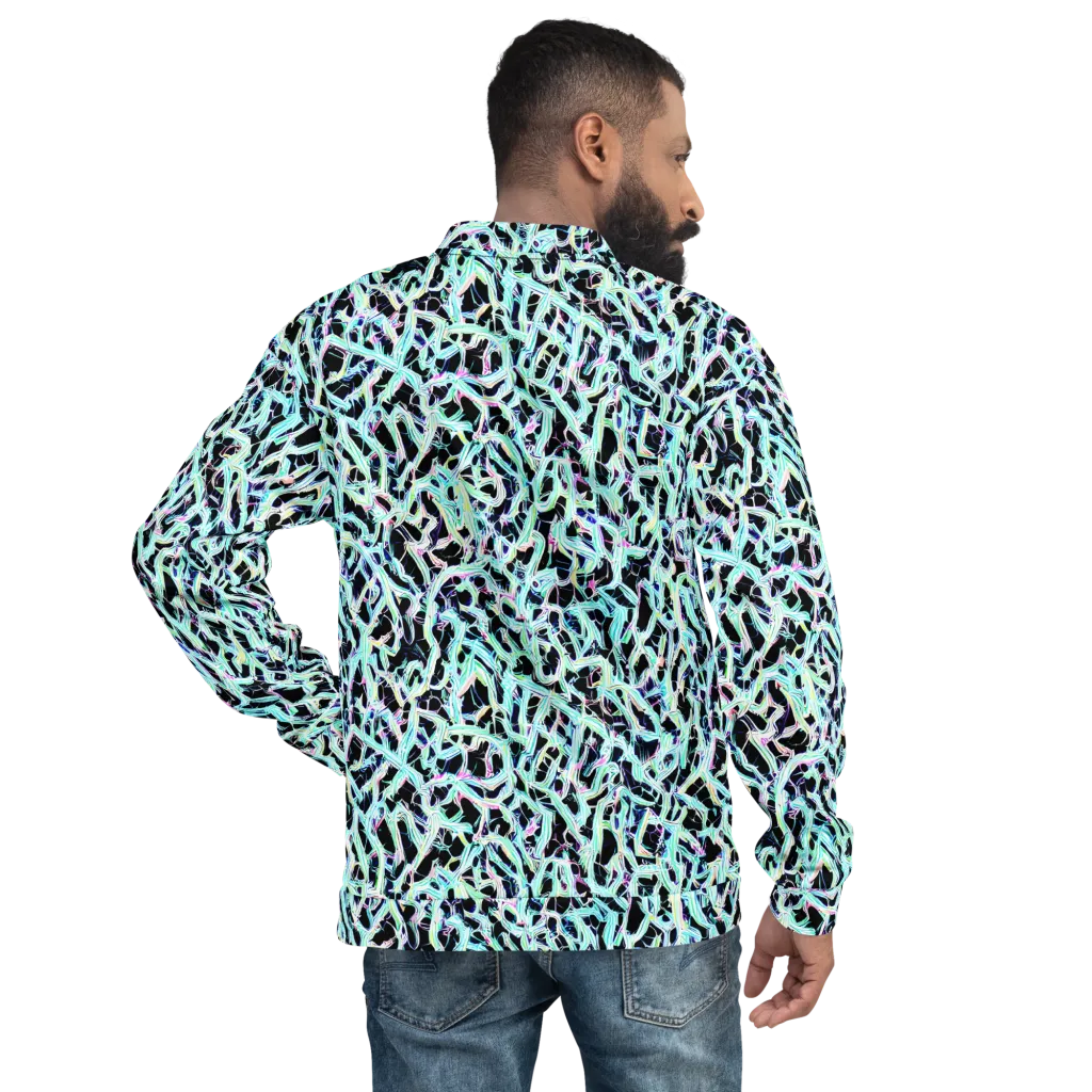 Quantum Weave on Bomber Jacket — Back