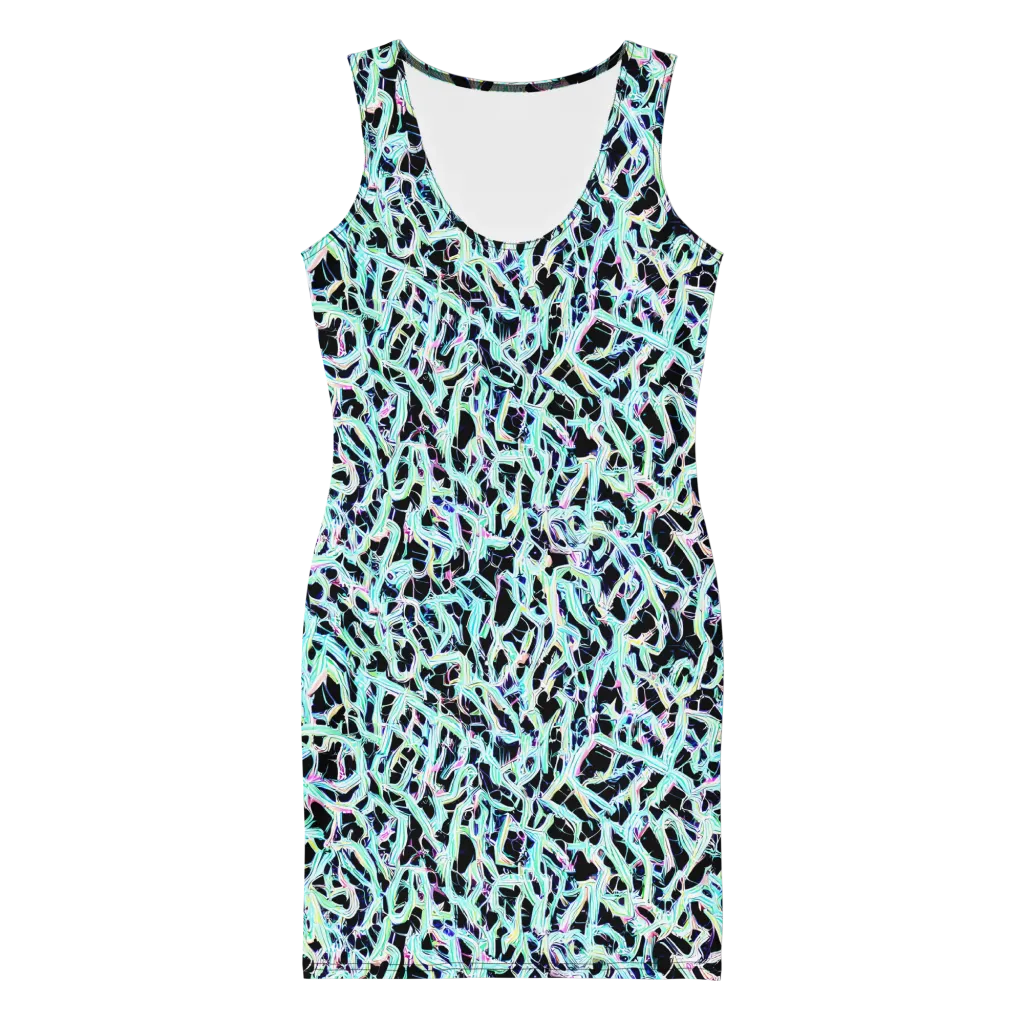 Quantum Weave on Bodycon Dress — Front