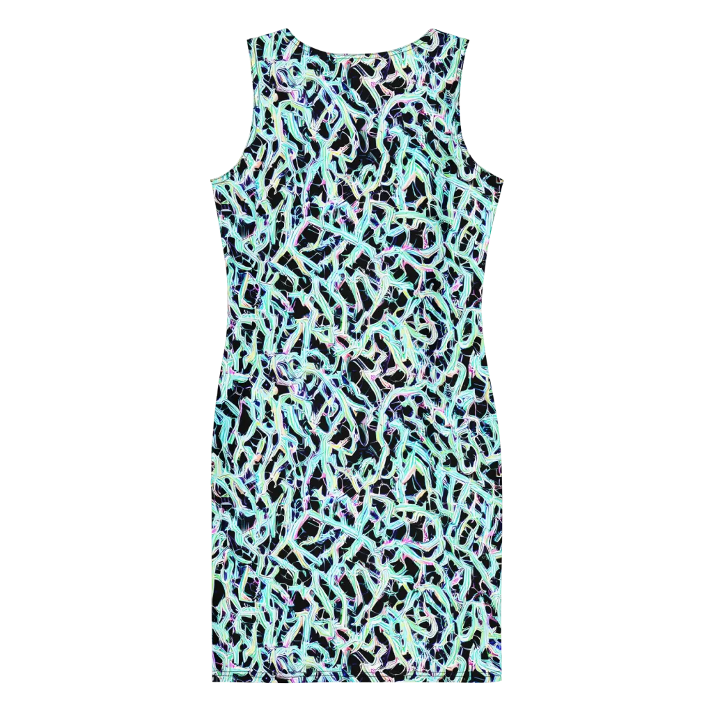 Quantum Weave on Bodycon Dress — Back