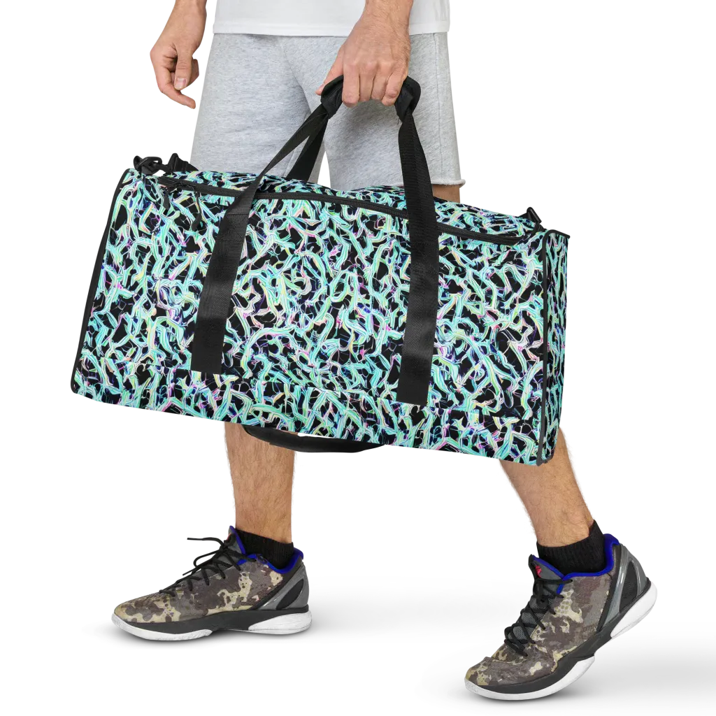 Quantum Weave on Duffle Bag — Front