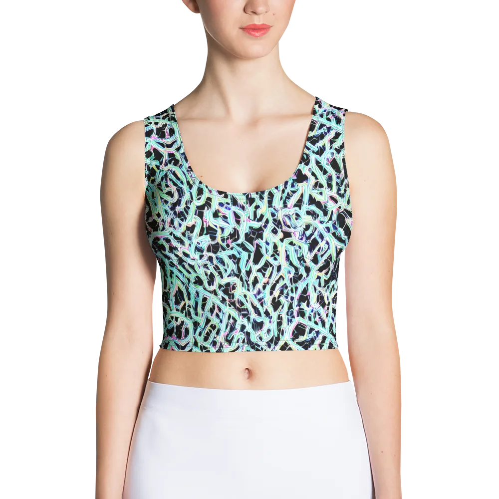 Quantum Weave on Crop Top — Front