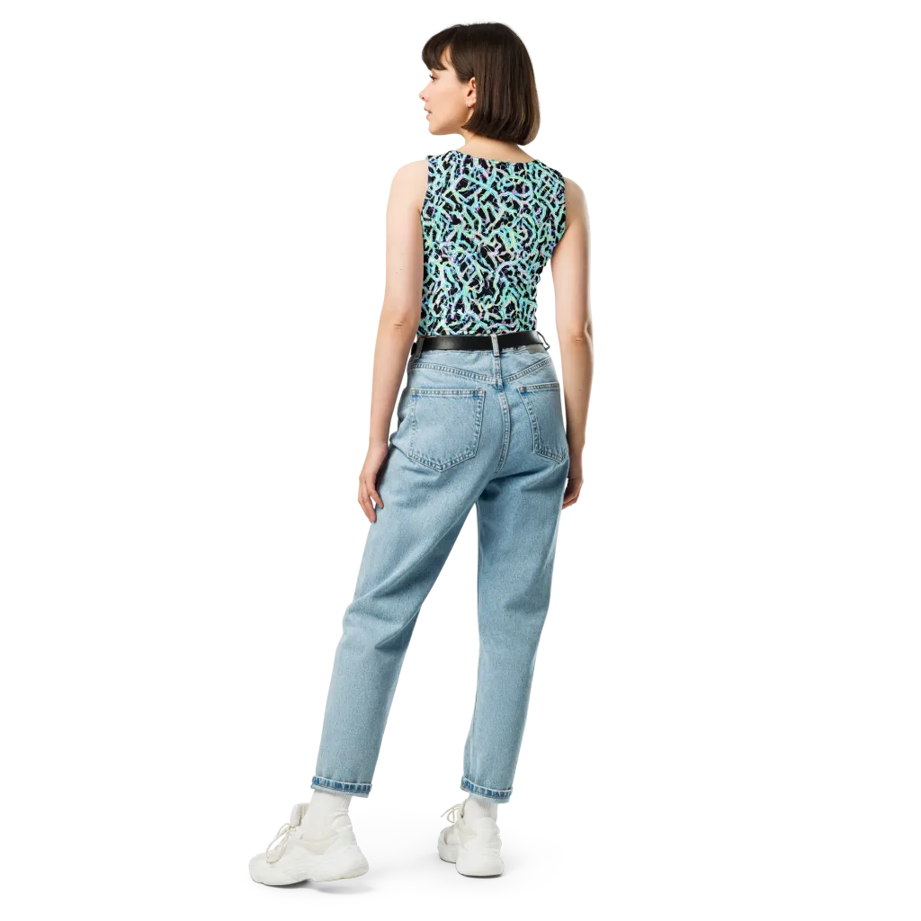 Quantum Weave on Crop Top — Back
