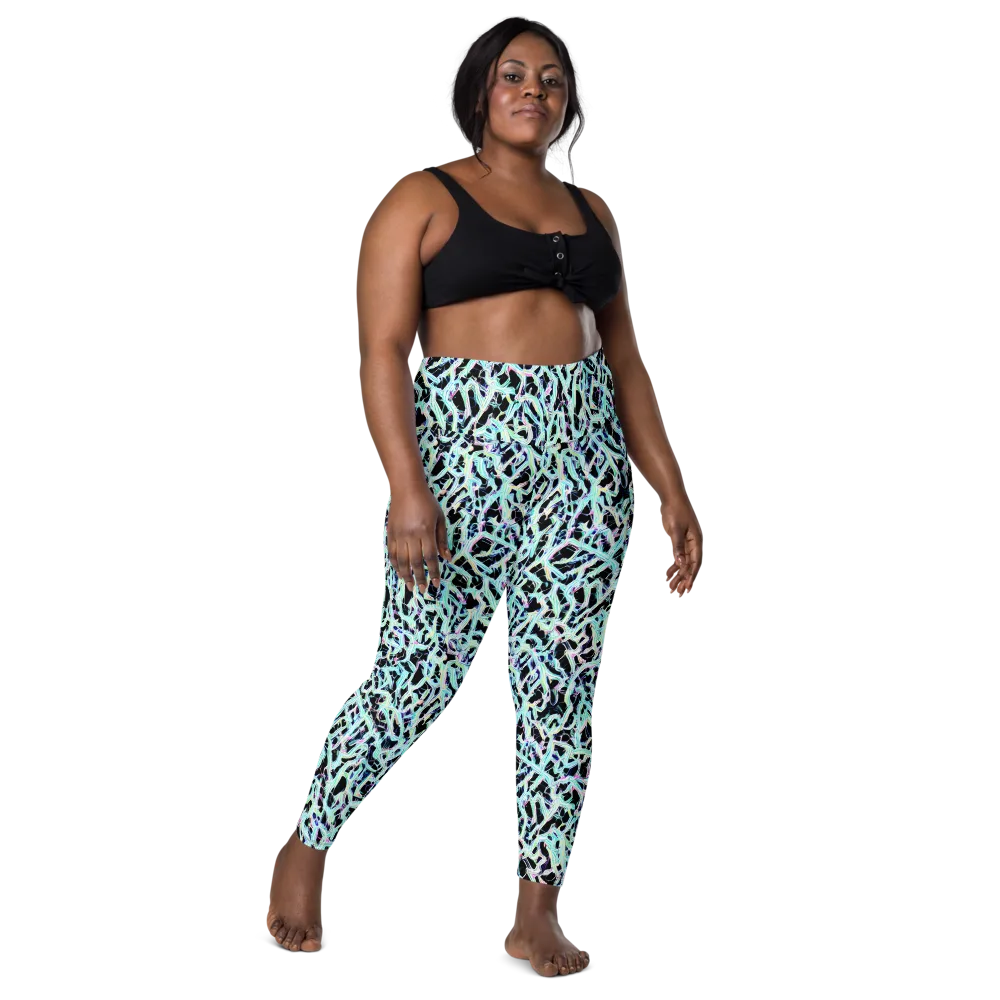 Quantum Weave on Leggings with Pockets — Front