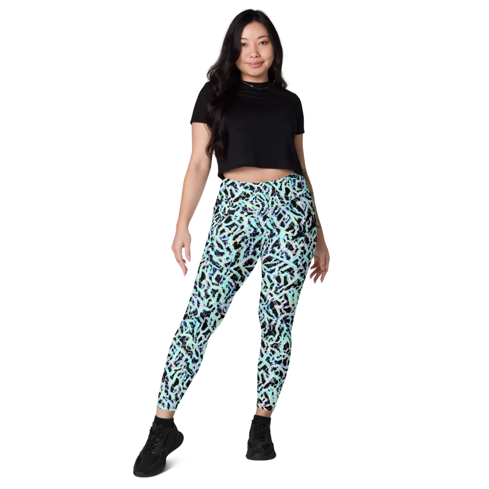 Quantum Weave on Leggings with Pockets — Front