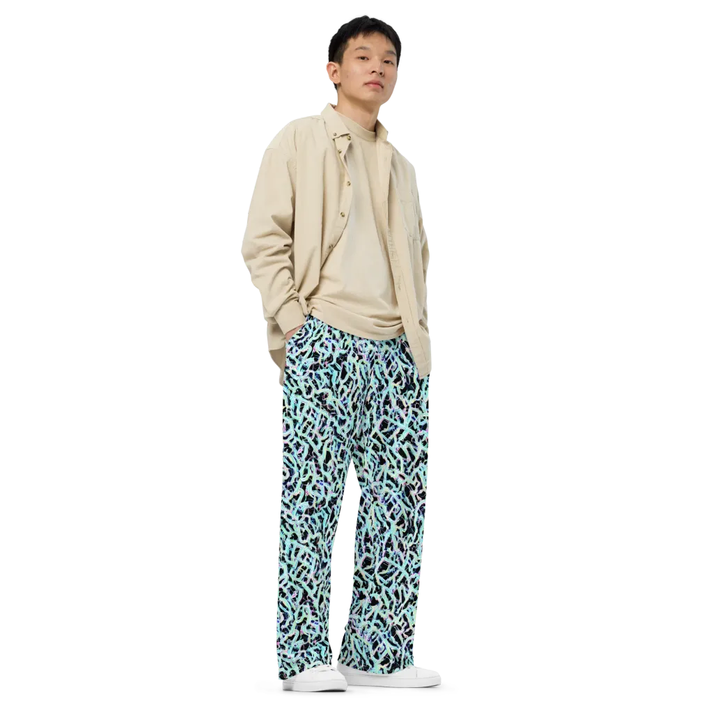 Quantum Weave on Wide-Leg Pants — Right Front