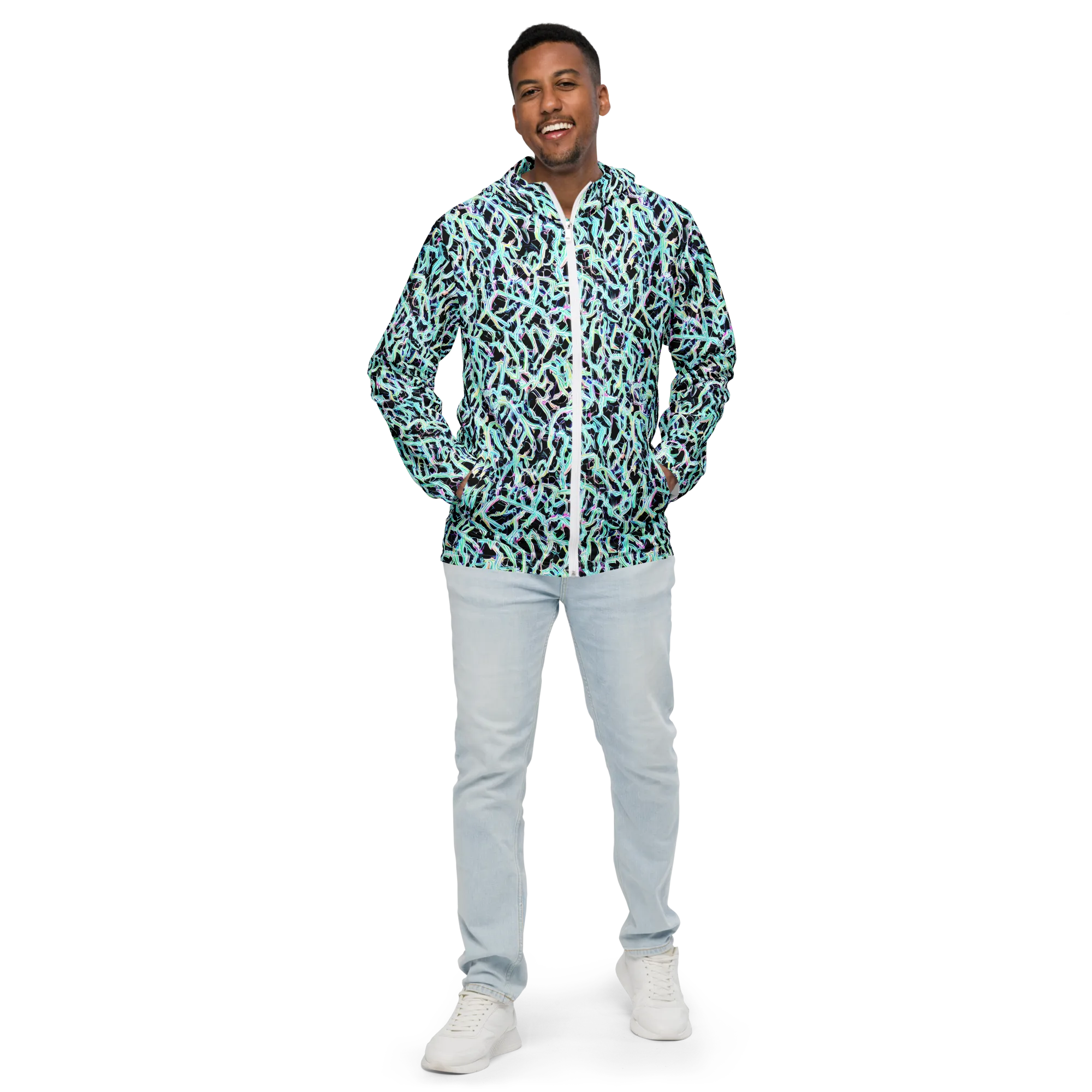 Quantum Weave on Men's Windbreaker — Front