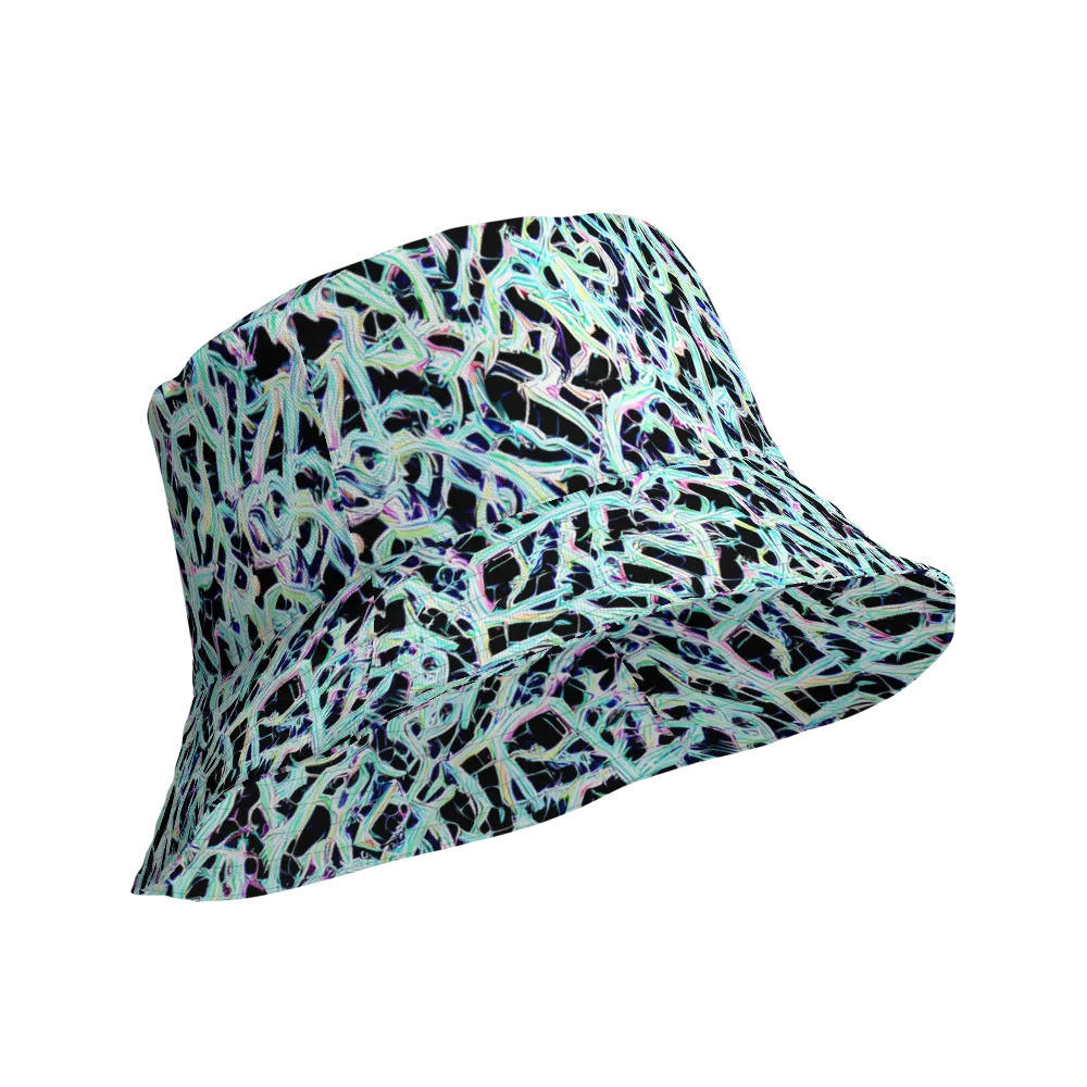 Quantum Weave on Reversible Bucket Hat — Product details Outside