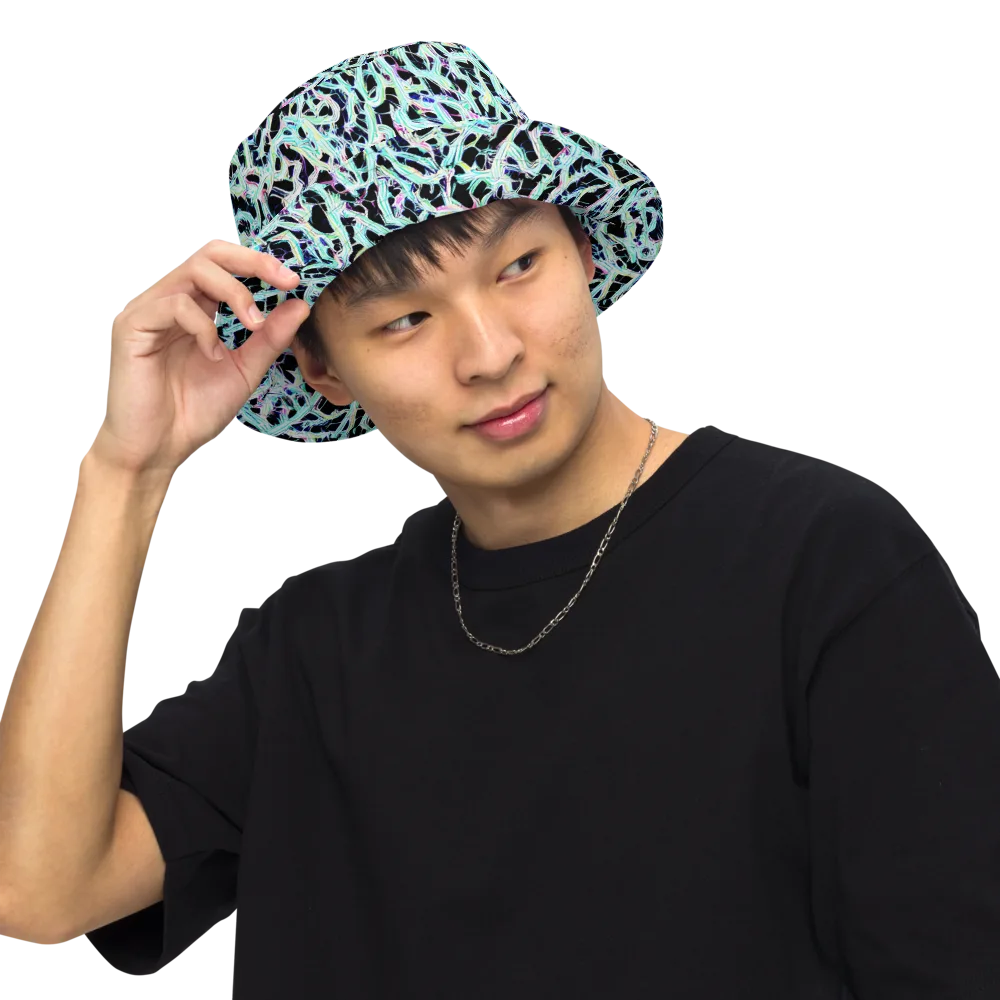 Quantum Weave on Reversible Bucket Hat — Front Inside