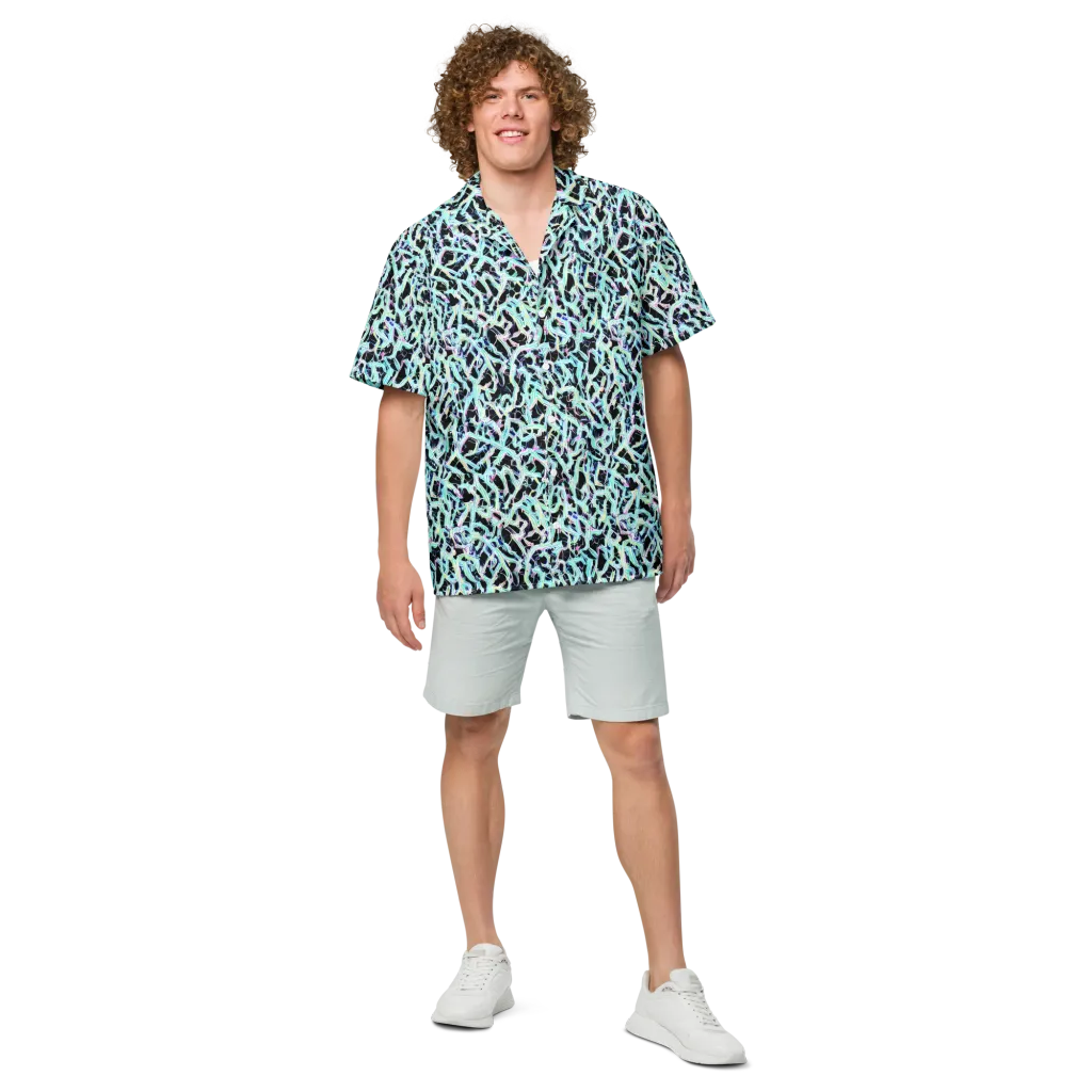 Quantum Weave on Button Shirt — Front