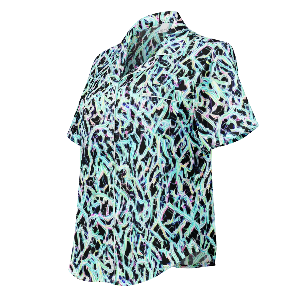 Quantum Weave on Women's Short Sleeve Pajama Top — Left Front