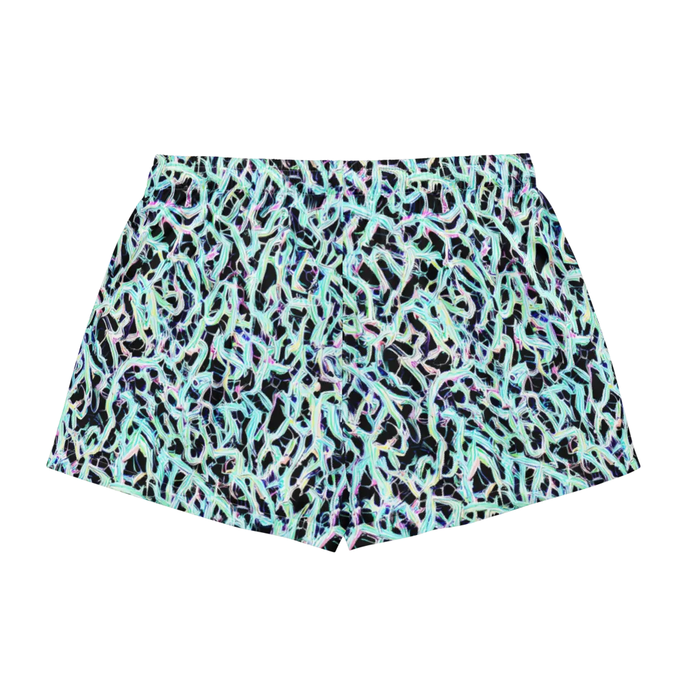 Quantum Weave on Women's Pajama Shorts — Back