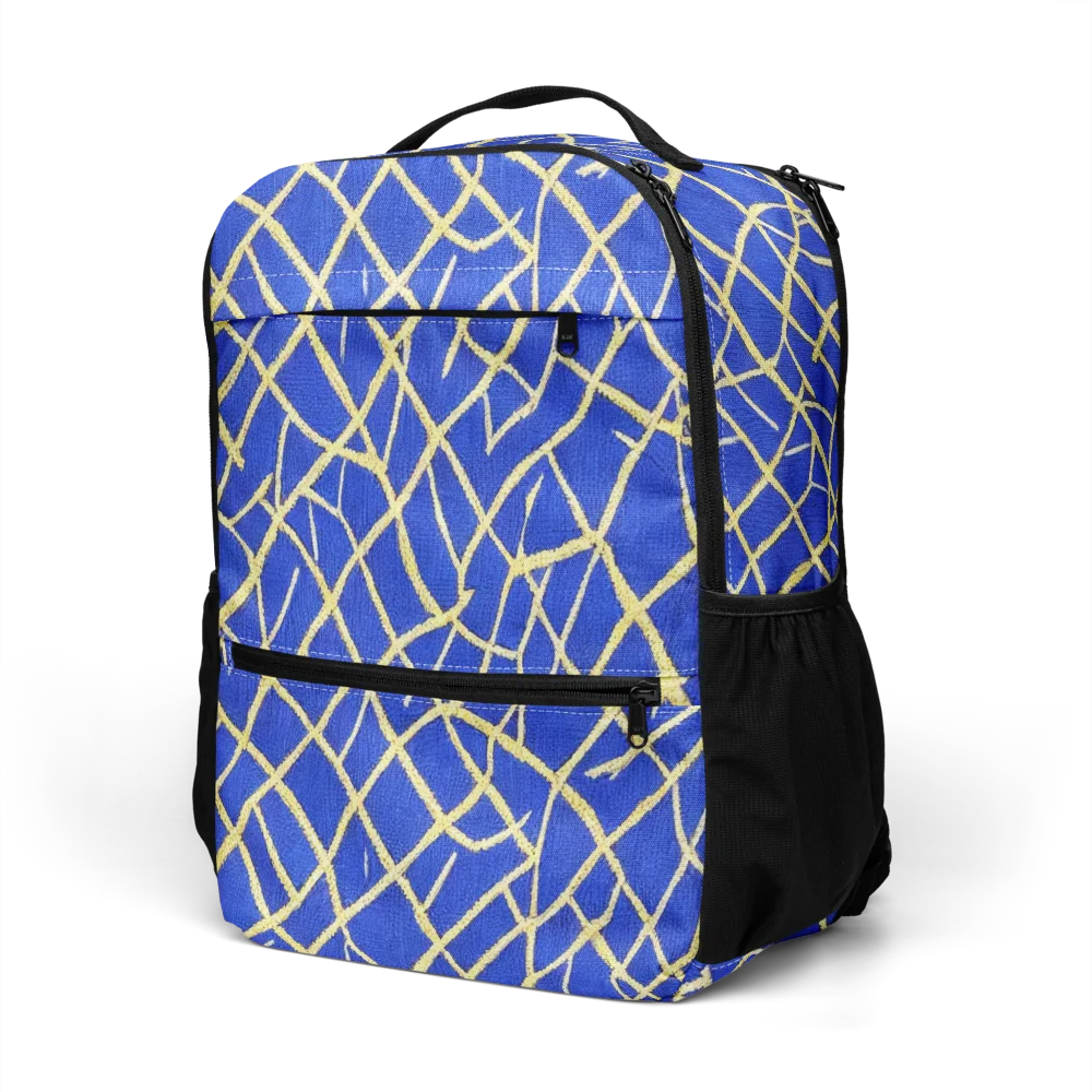 Cobalt Tangle on Utility Backpack — Left Front