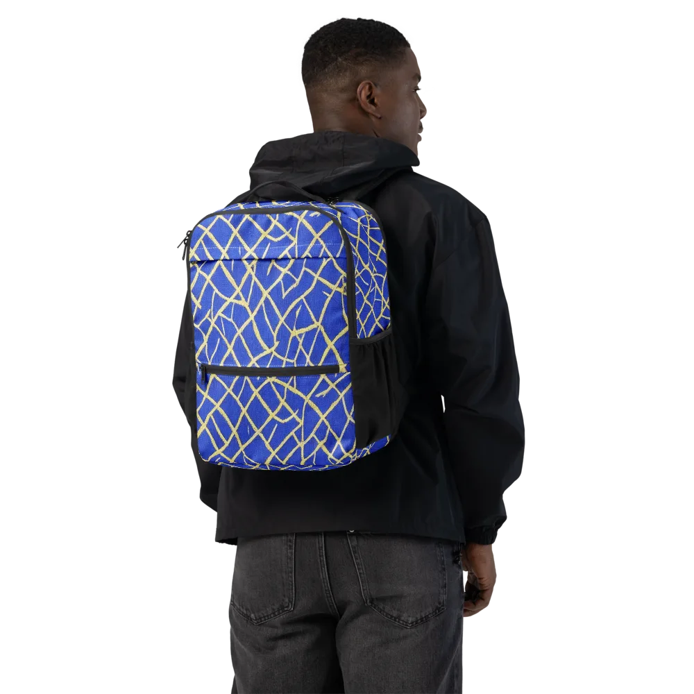 Cobalt Tangle on Utility Backpack — Back