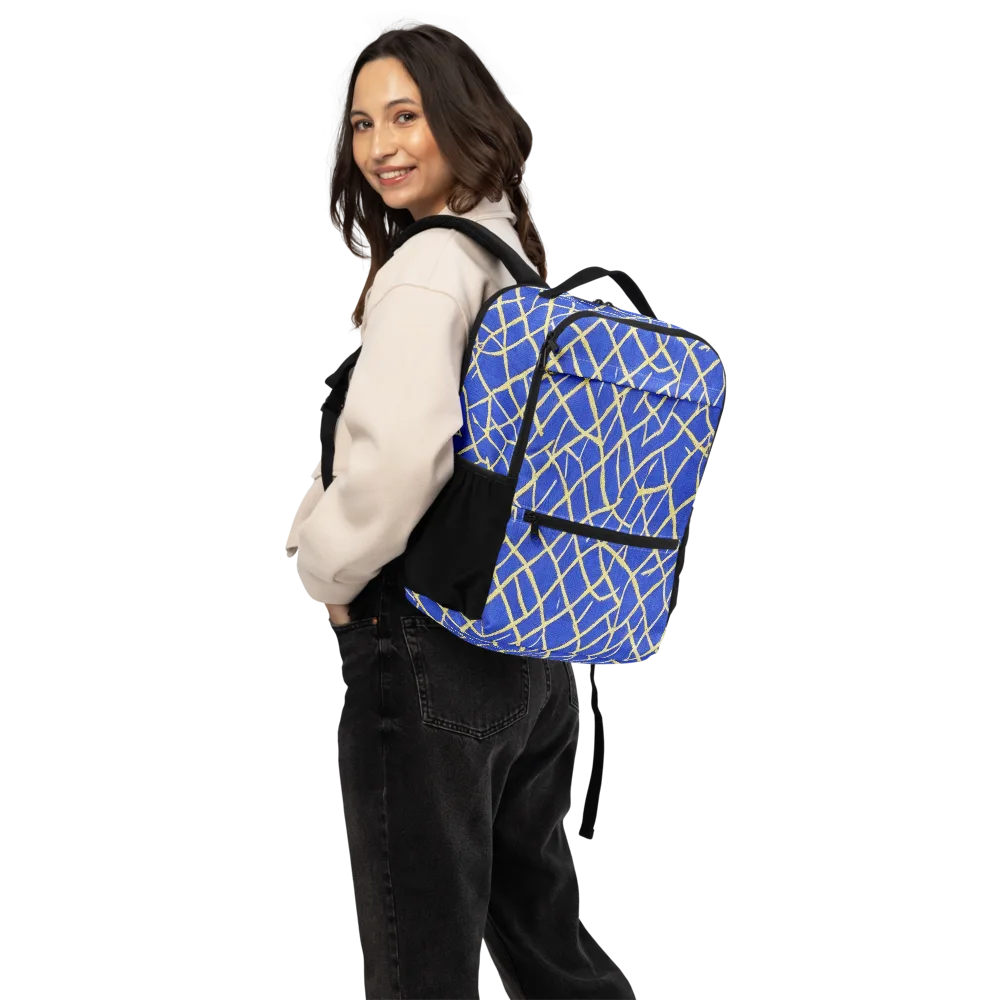 Cobalt Tangle on Utility Backpack — Back