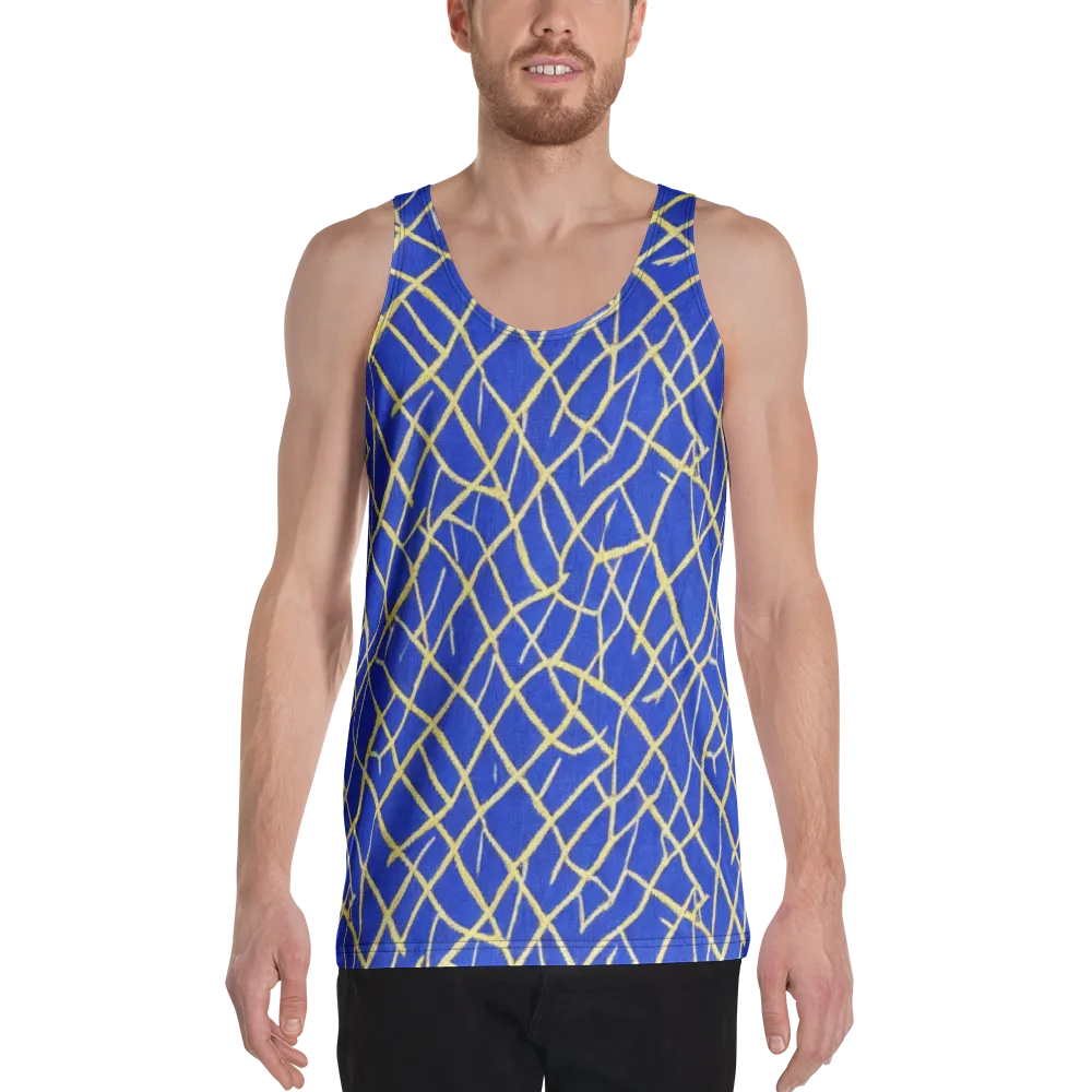 Cobalt Tangle on Men's Tank Top — Front