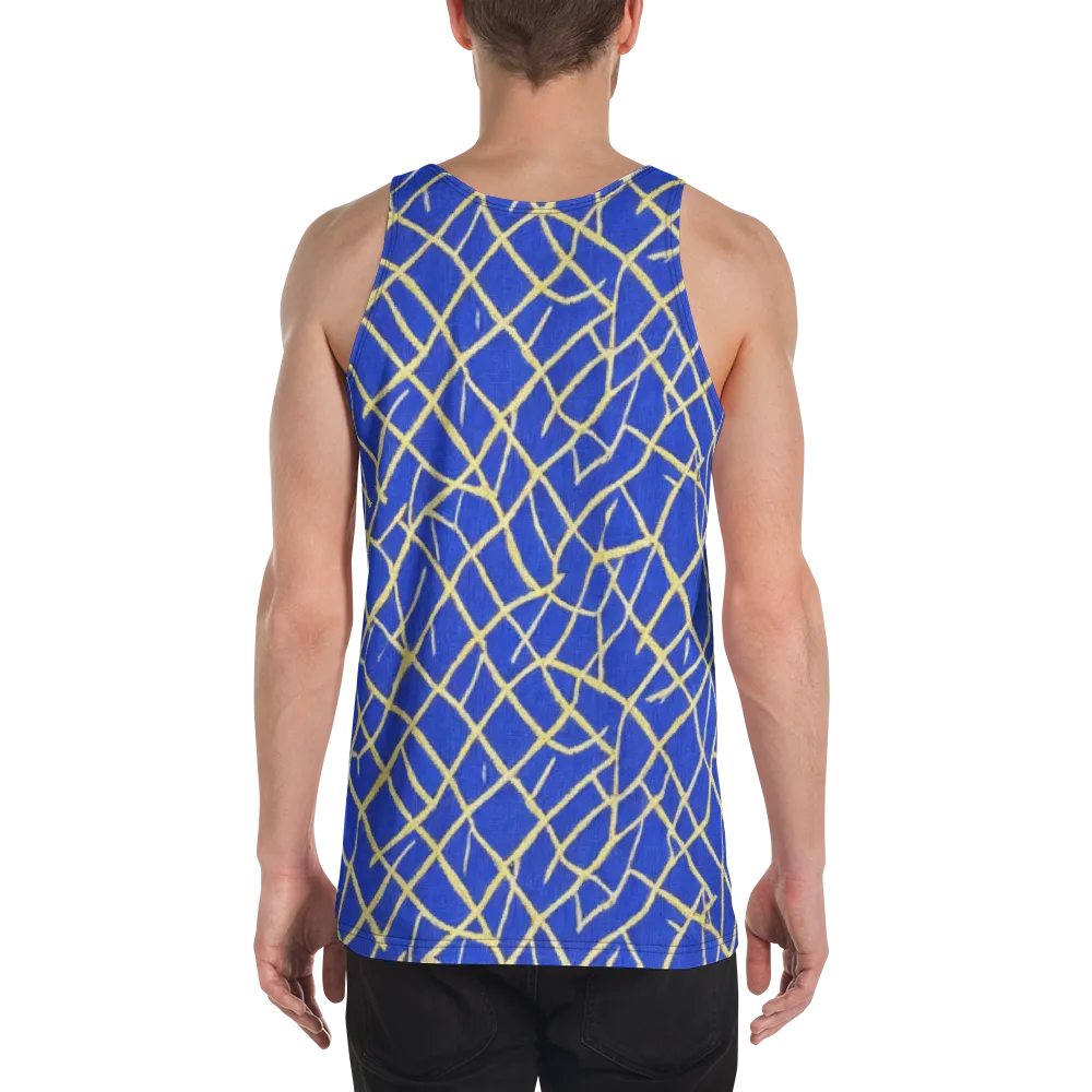 Cobalt Tangle on Men's Tank Top — Back