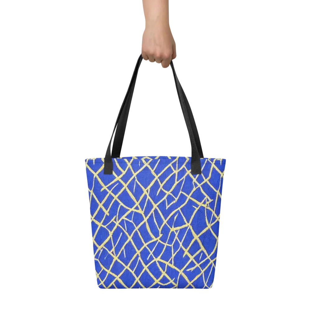Cobalt Tangle on Tote Bag — Front