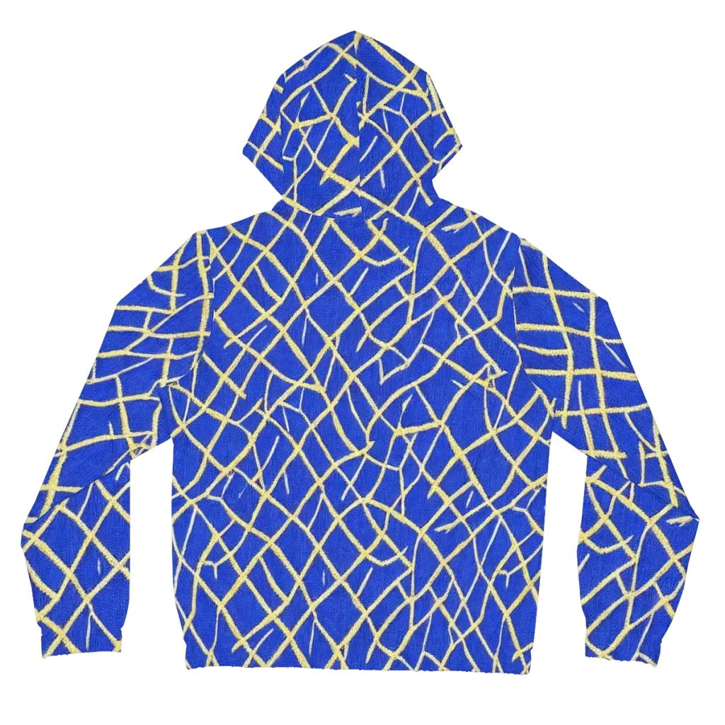 Cobalt Tangle on Women's Full-Zip Hoodie — Back
