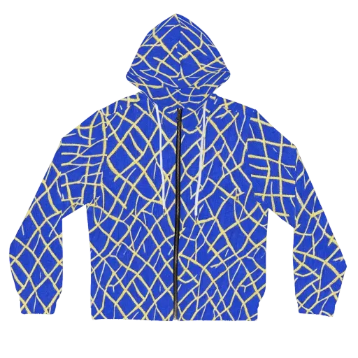 Cobalt Tangle on a Women's Full-Zip Hoodie