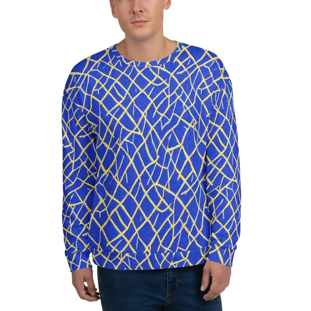 Cobalt Tangle on Sweatshirt — Front
