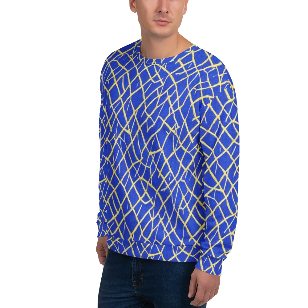 Cobalt Tangle on Sweatshirt — Left Front