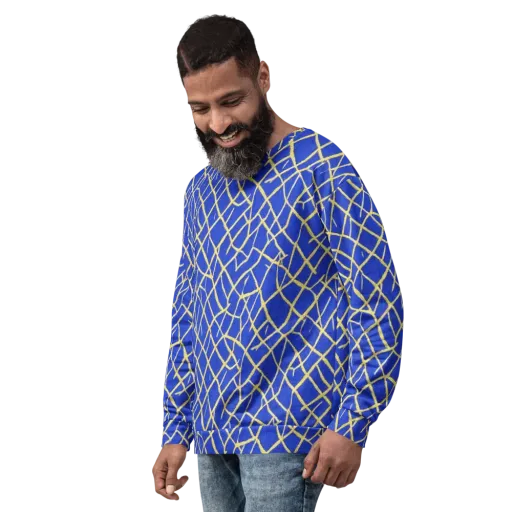 Cobalt Tangle on a Sweatshirt