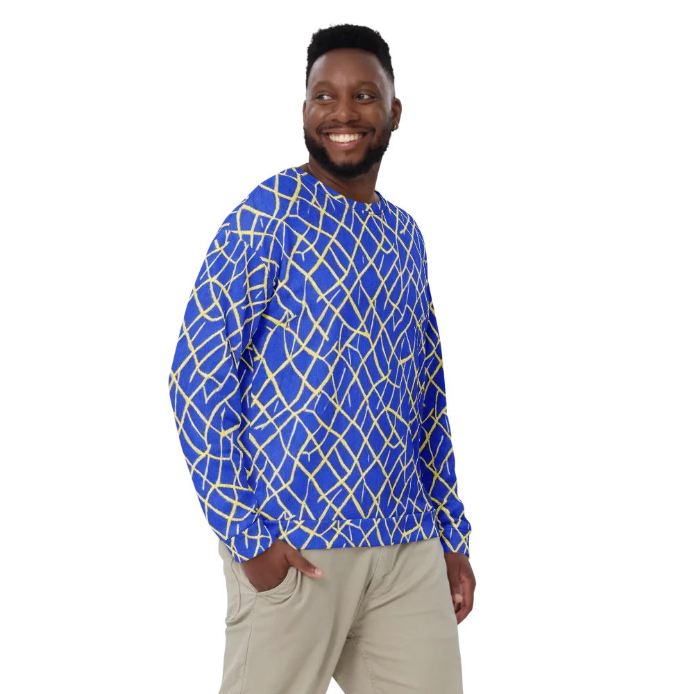 Cobalt Tangle on Sweatshirt — Front