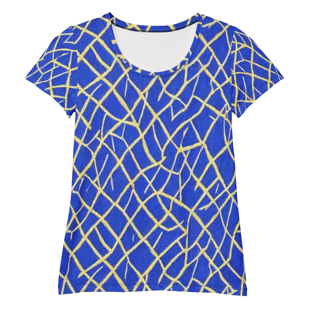 Cobalt Tangle on Women's Athletic T-Shirt — Front