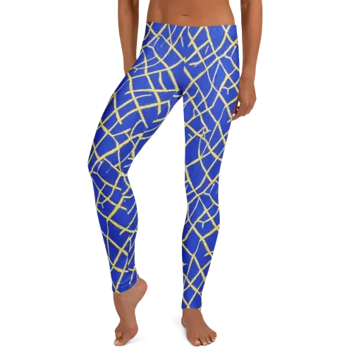 Cobalt Tangle on a Leggings