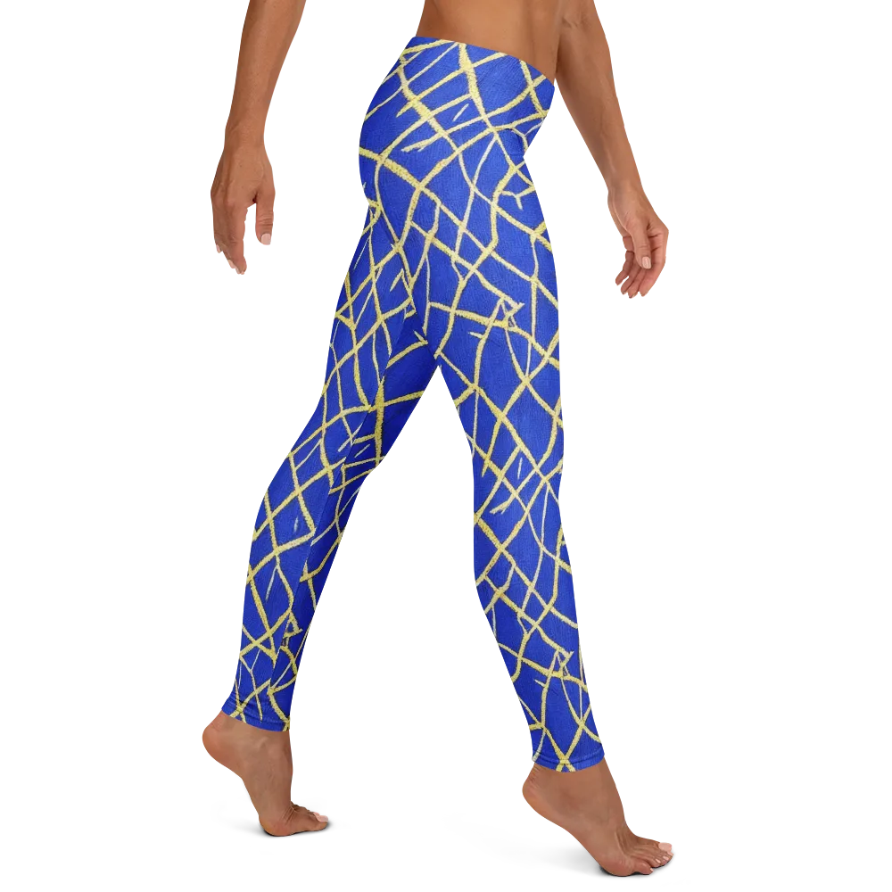 Cobalt Tangle on Leggings — Right