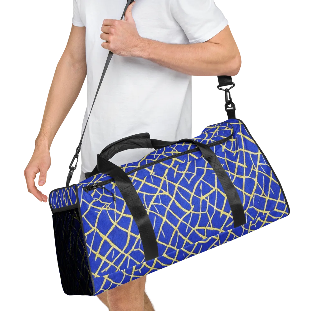 Cobalt Tangle on Duffle Bag — Right Front