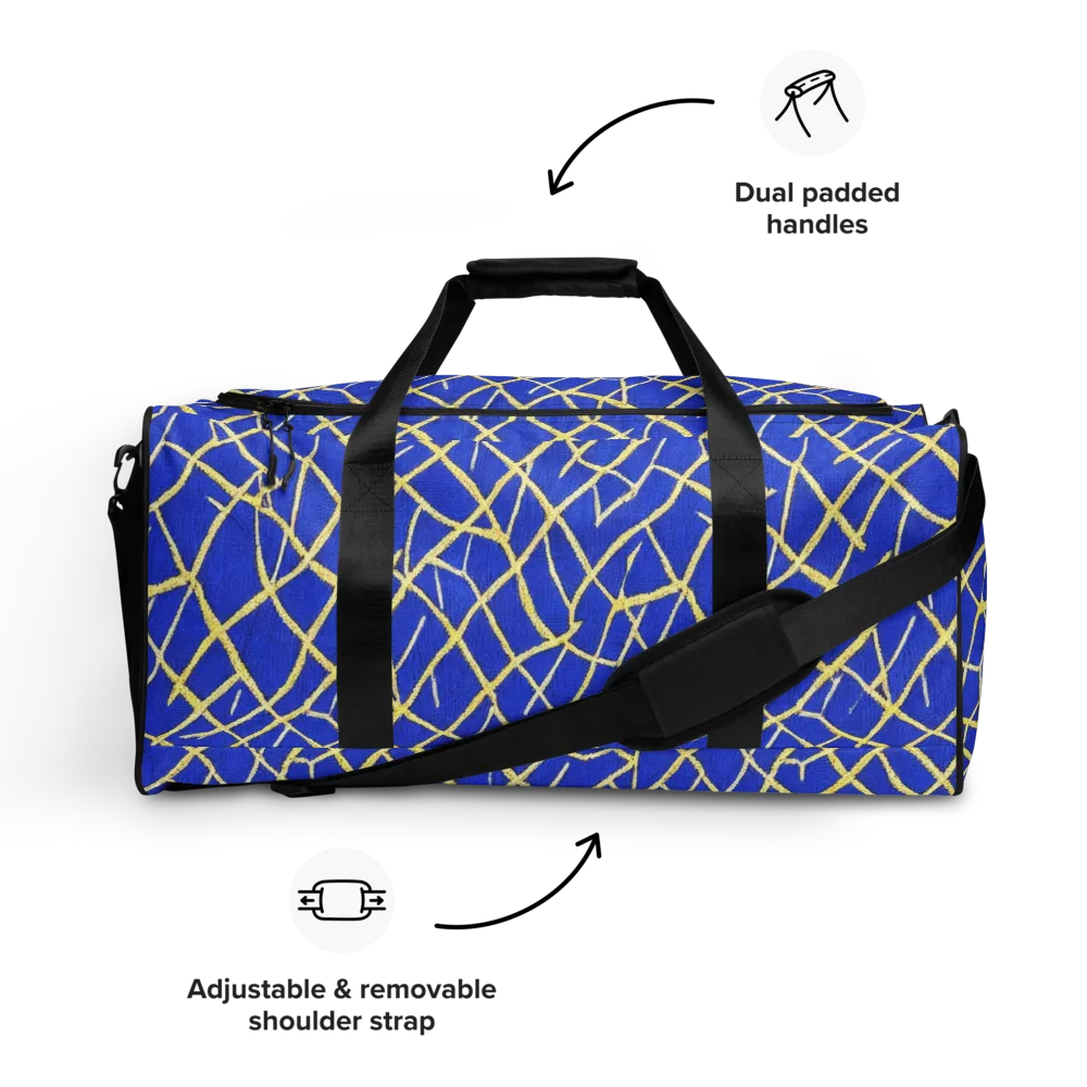 Cobalt Tangle on Duffle Bag — Front