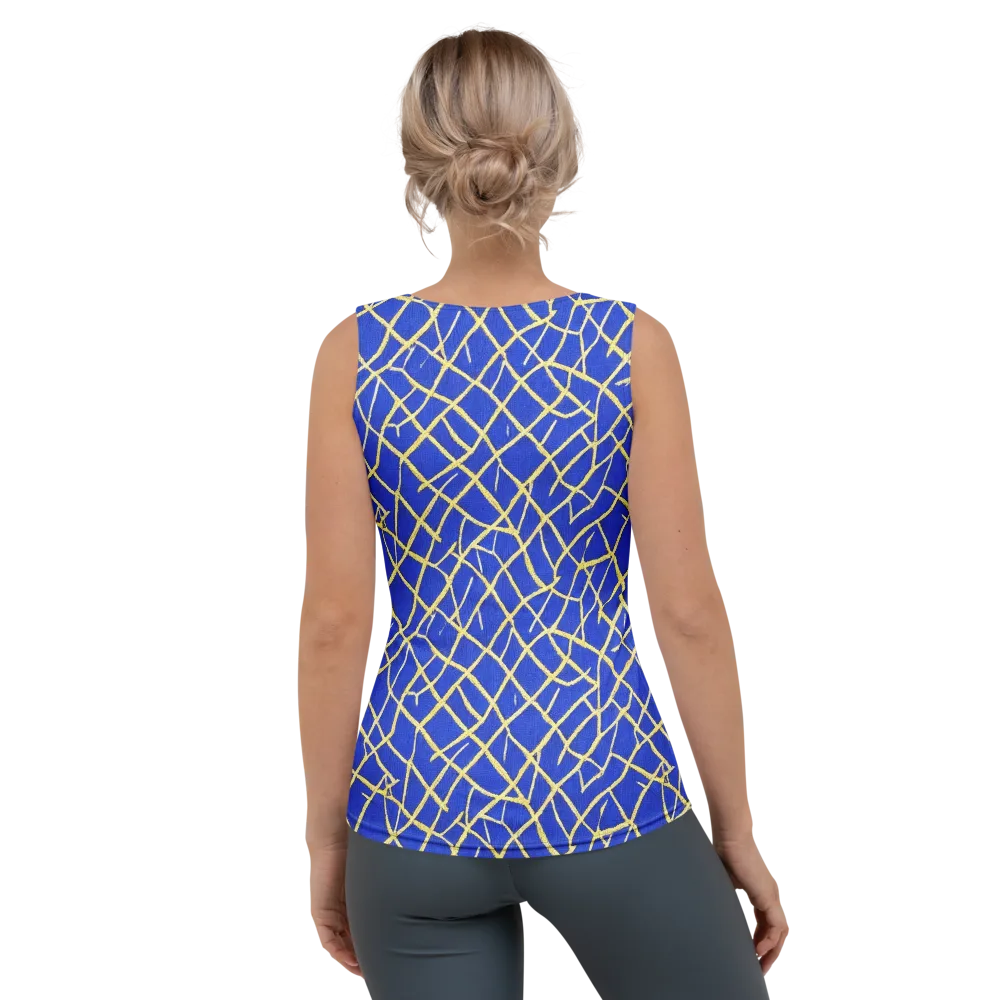 Cobalt Tangle on Women's Tank Top — Back