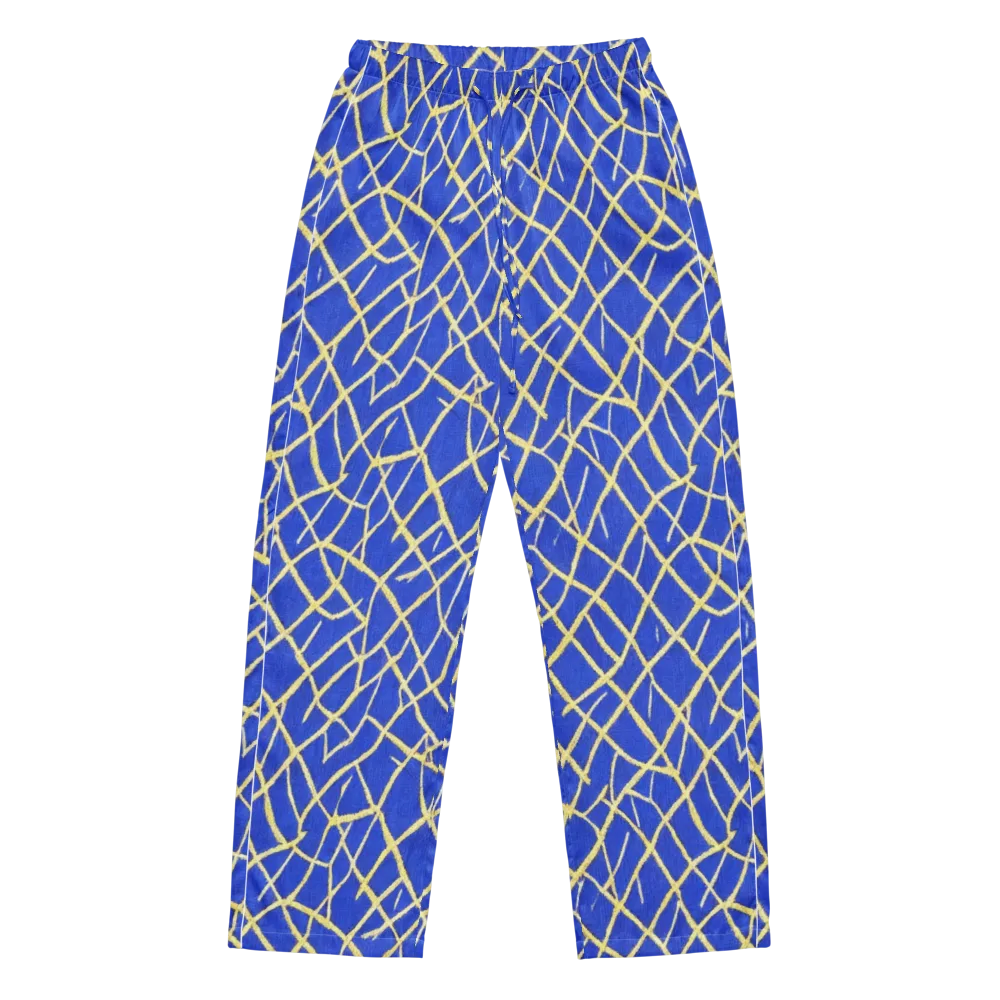 Cobalt Tangle on Women's Pajama Pants — Front