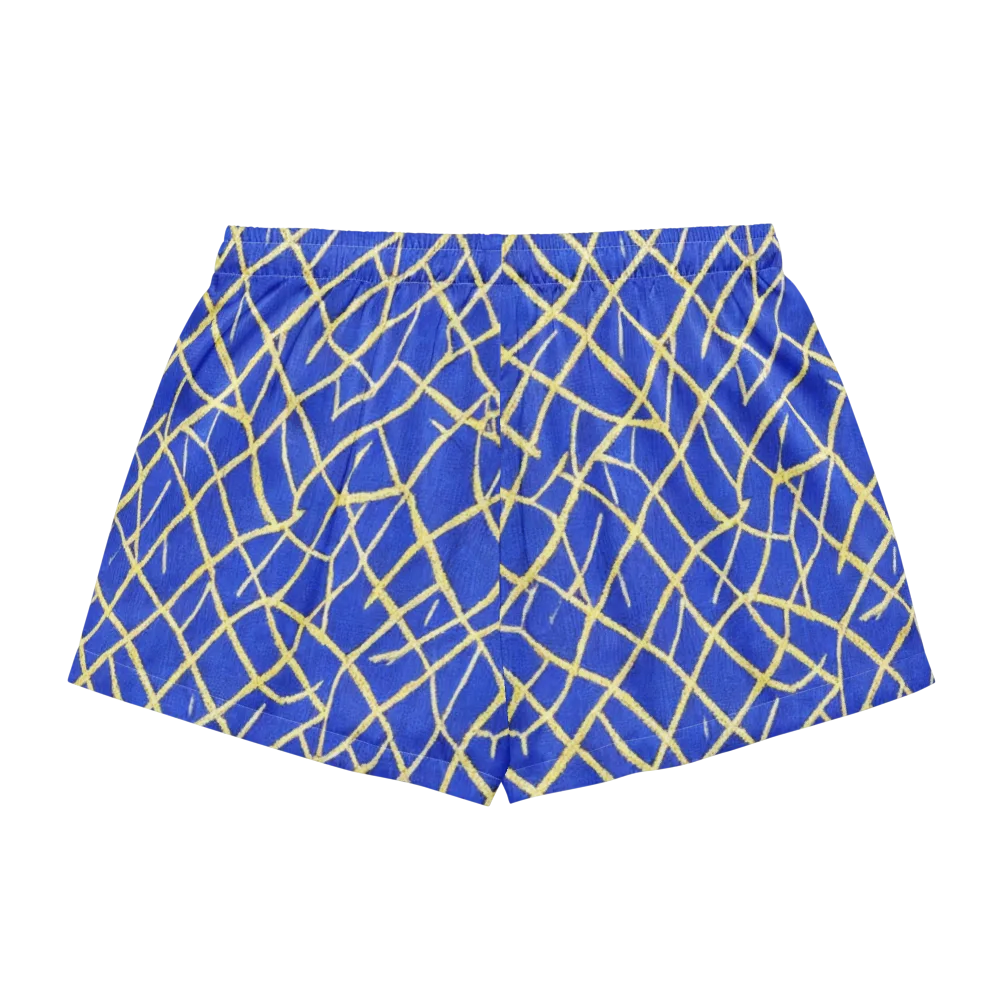 Cobalt Tangle on Women's Pajama Shorts — Back