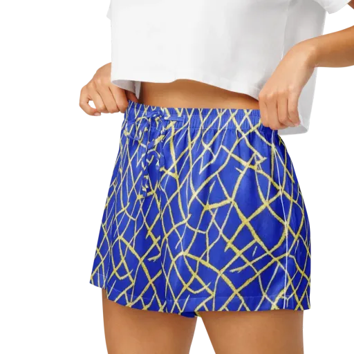 Cobalt Tangle on a Women's Pajama Shorts