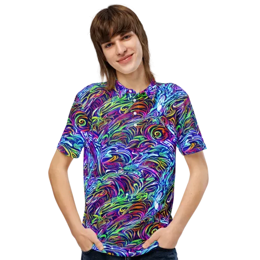 Limefire Labyrinth on a Men's Slim Fit Polo Shirt