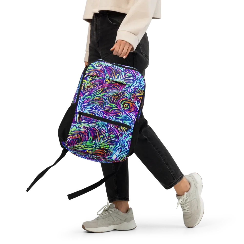 Limefire Labyrinth on Utility Backpack — Front