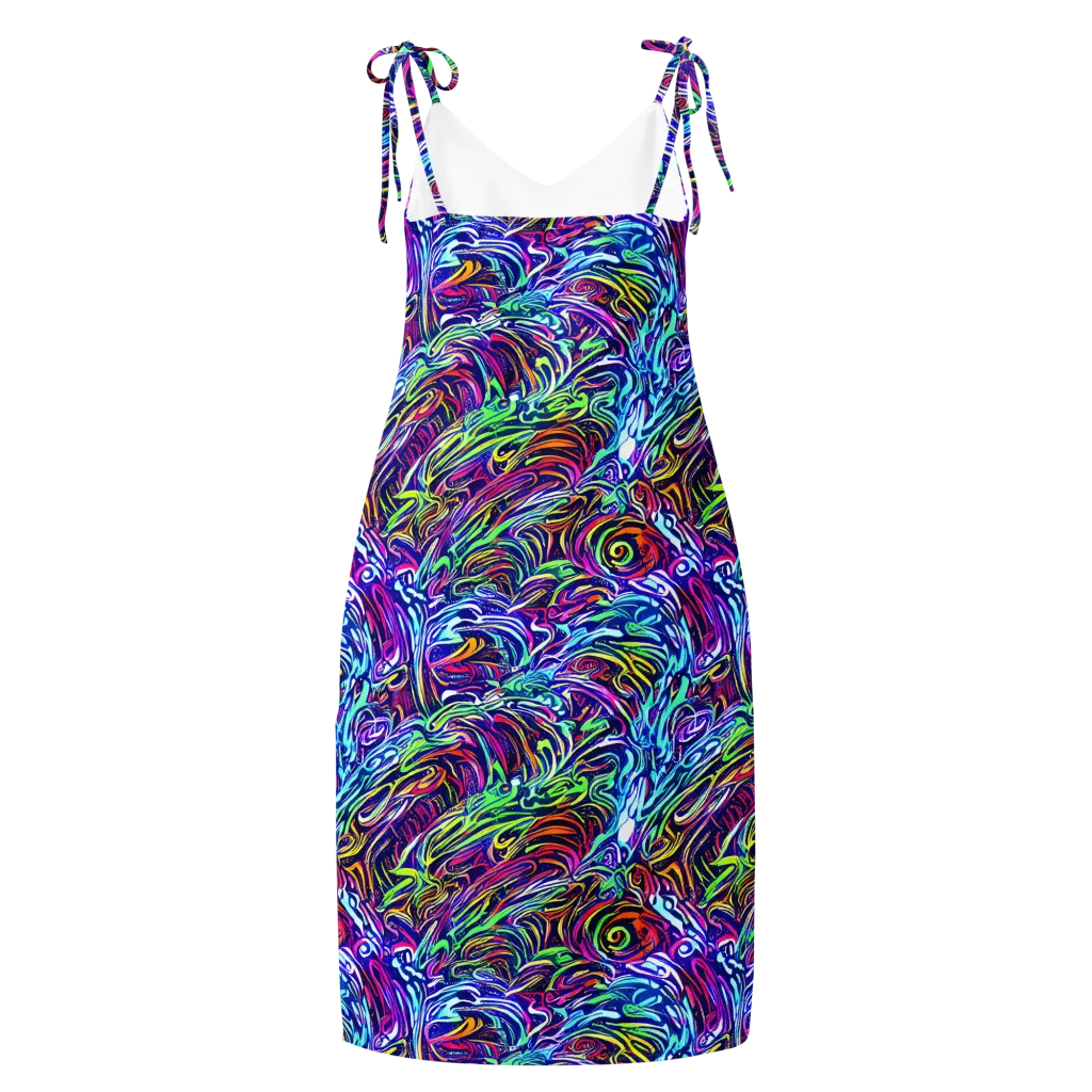 Limefire Labyrinth on Slip Dress — Back