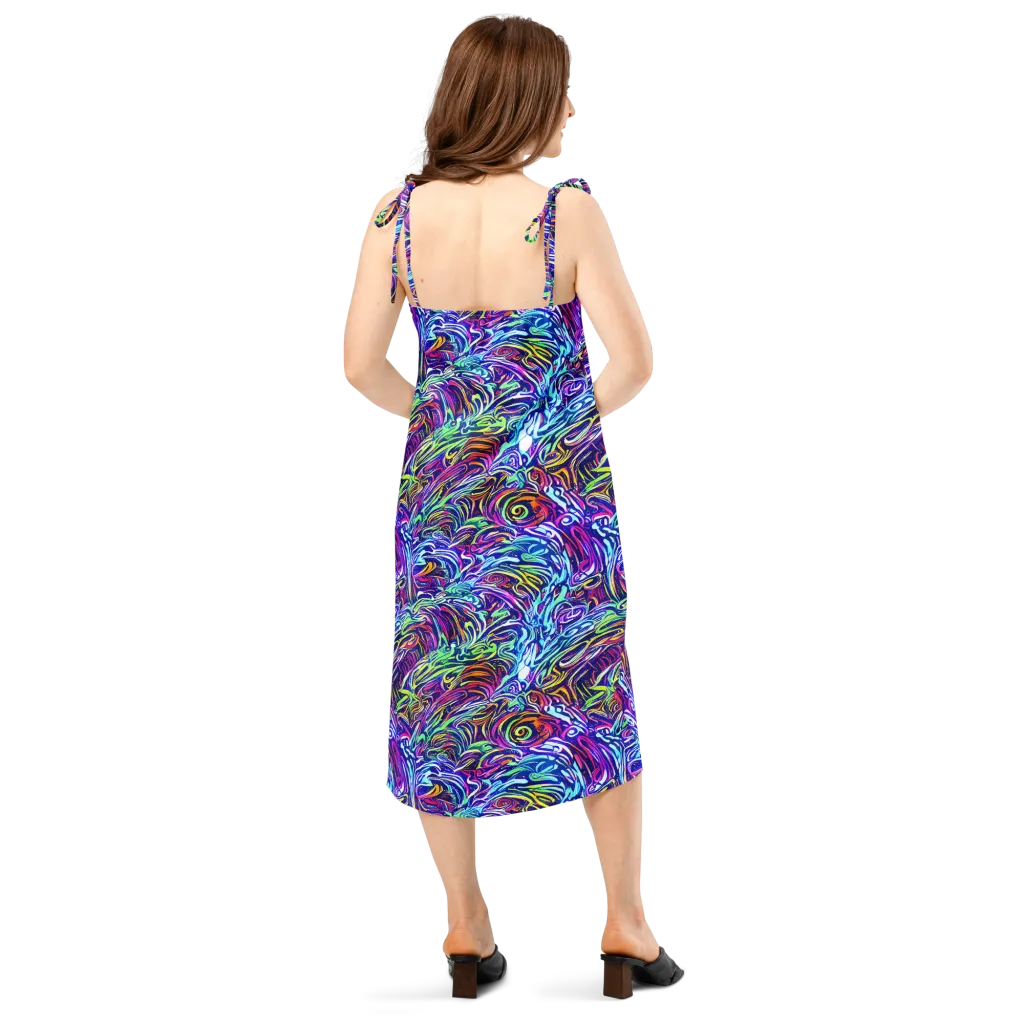 Limefire Labyrinth on Slip Dress — Back