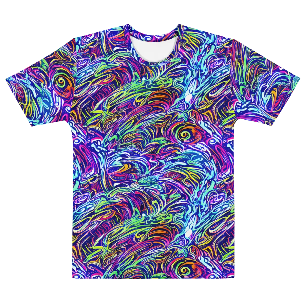 Limefire Labyrinth on Men's Cotton Crew Neck T-Shirt — Front