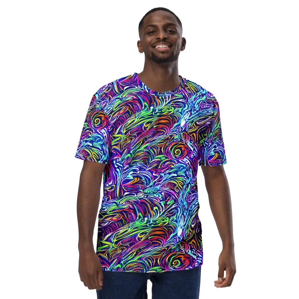 Limefire Labyrinth on Men's Crew Neck T-Shirt — Front
