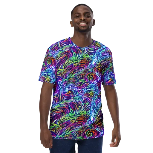 Limefire Labyrinth on a Men's Crew Neck T-Shirt