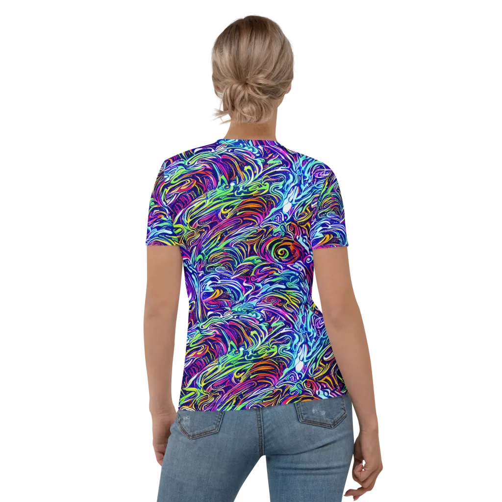 Limefire Labyrinth on Women's Crew Neck T-Shirt — Back