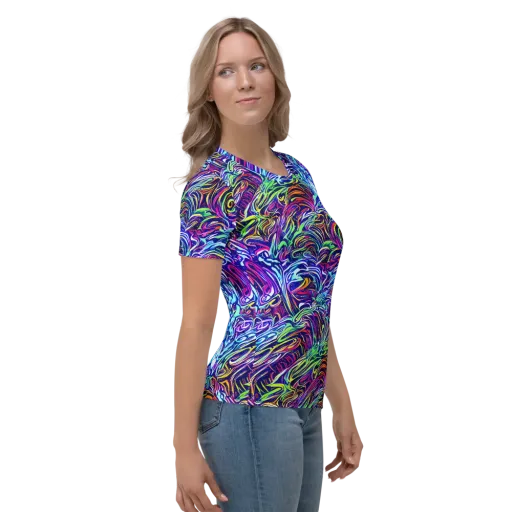 Limefire Labyrinth on a Women's Crew Neck T-Shirt