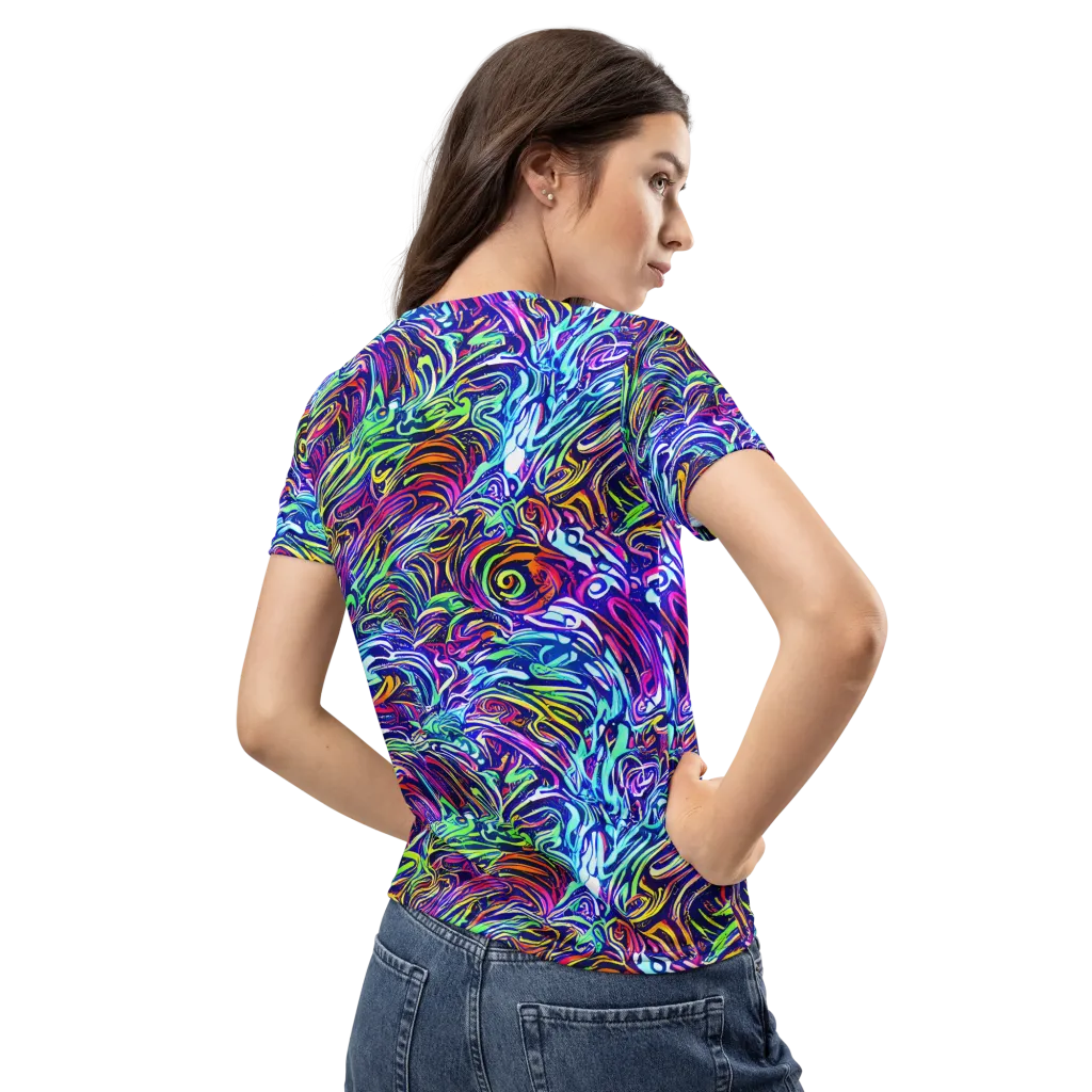 Limefire Labyrinth on Women's Crew Neck T-Shirt — Back