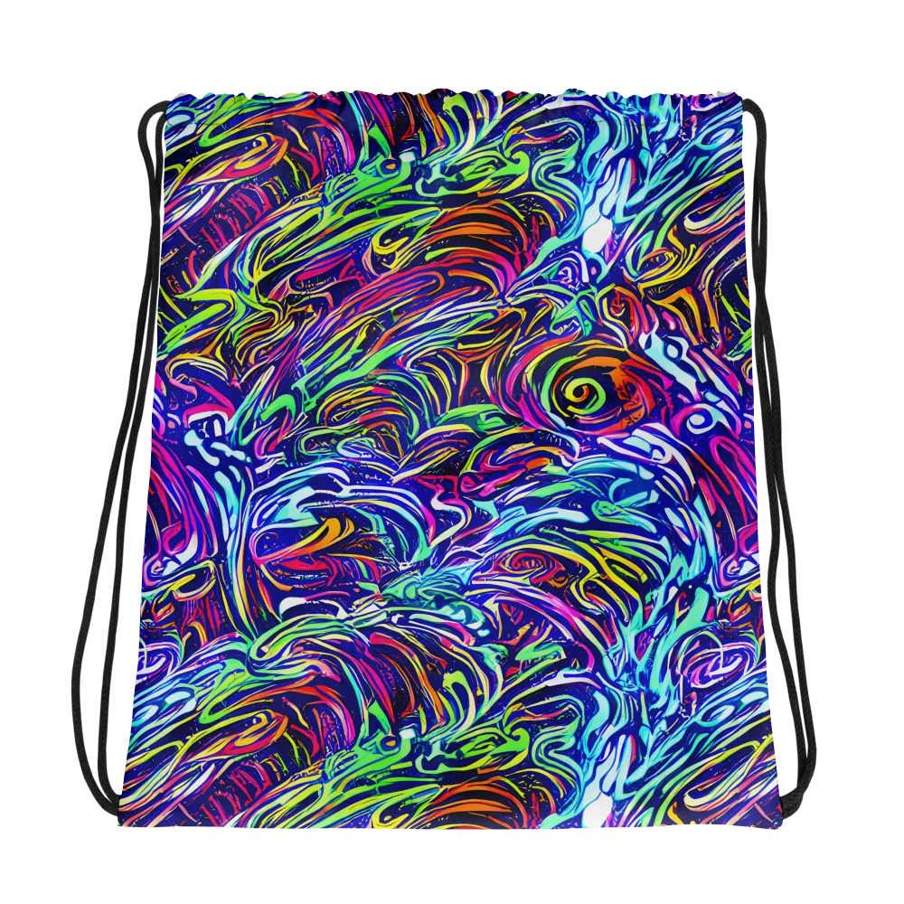 Limefire Labyrinth on Drawstring Bag — Photo