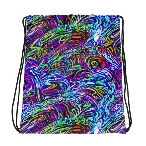 Limefire Labyrinth on a Drawstring Bag